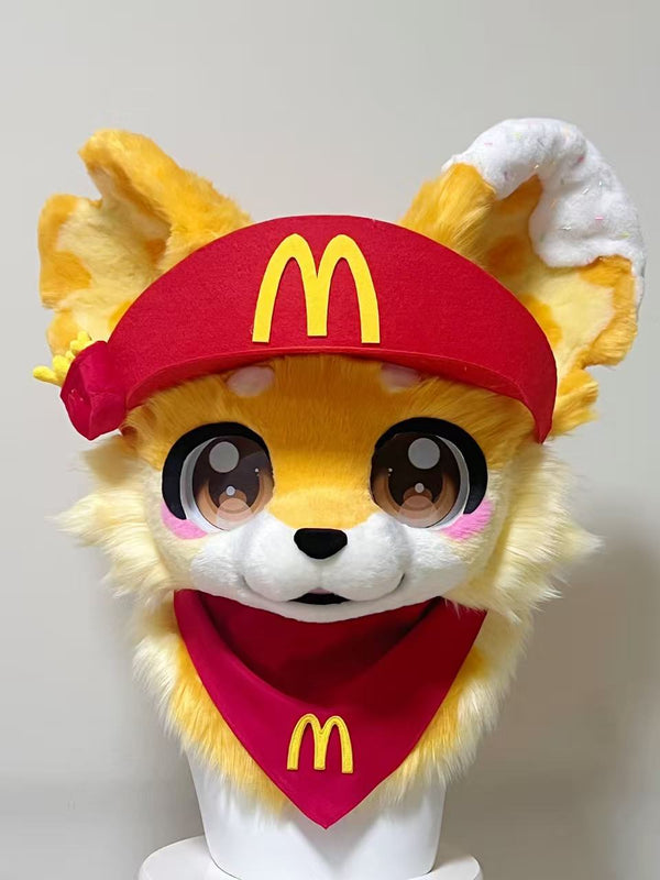 French Fries Puppy Kemono Head Fursuit (Gift Handpaws)