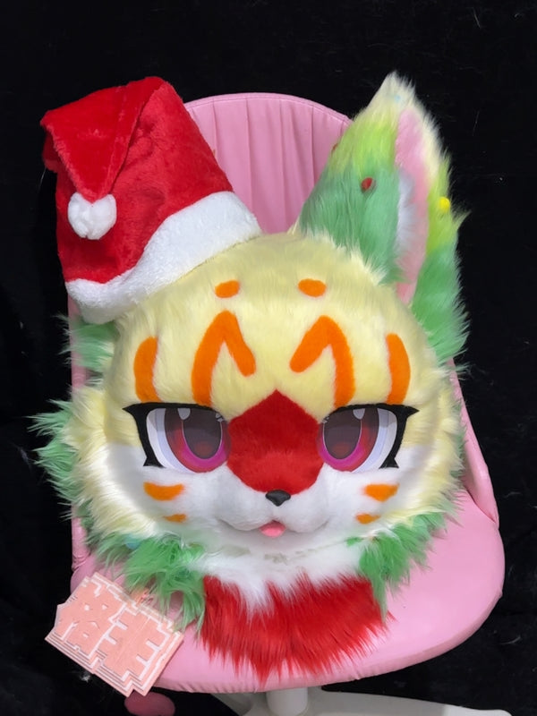 Christmas Kitten Kemono Head Fursuit (Gift Handpaws)