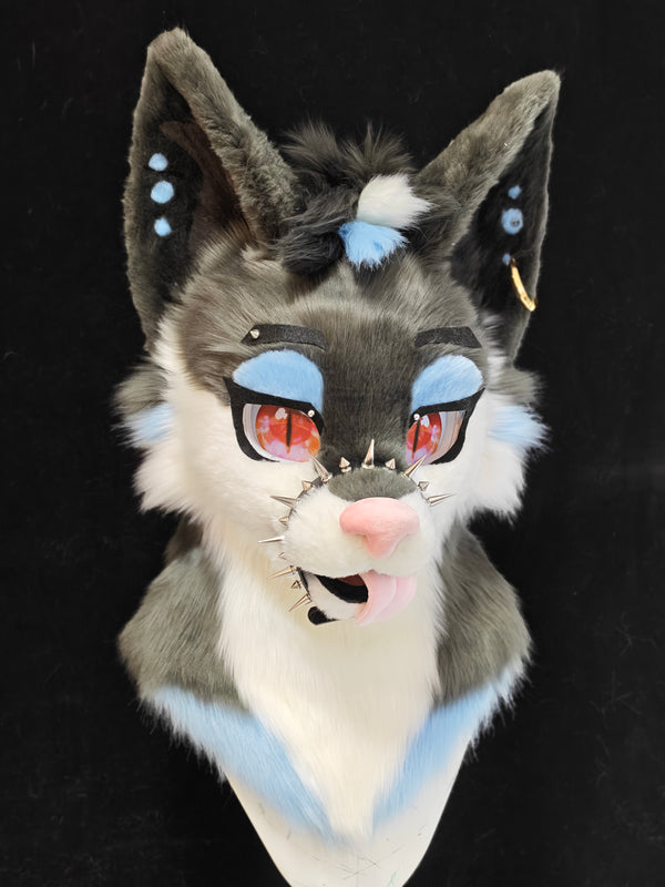 Punk Wolf Toony Head Fursuit