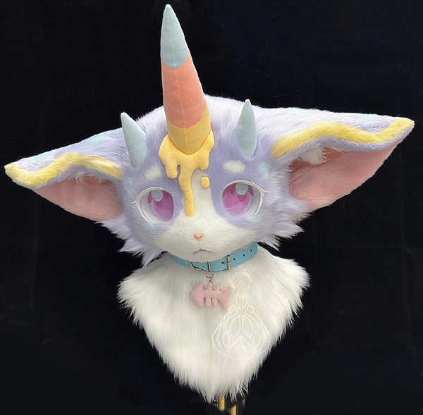 Ice Cream Unicorn Kemono Head Fursuit (Gift Handpaws)