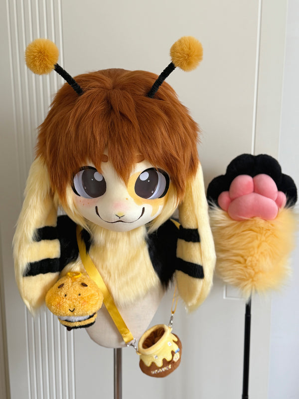 Bee Bunny Kig Head Fursuit (Gift Bag+Toy)