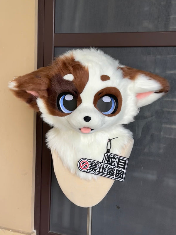 Chocolate Puppy Kemono Head Fursuit (Gift Handpaws+Tail)