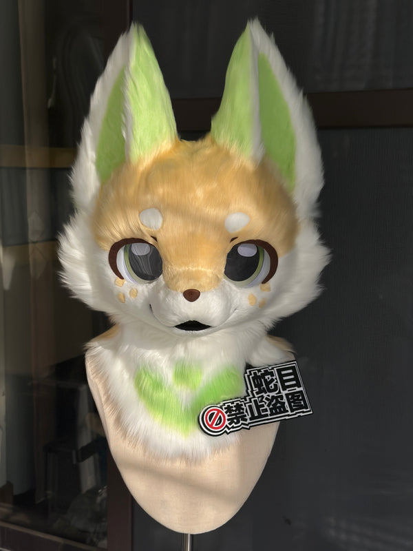 Shallots Puppy Kemono Head Fursuit (Gift Magnetic Horn)