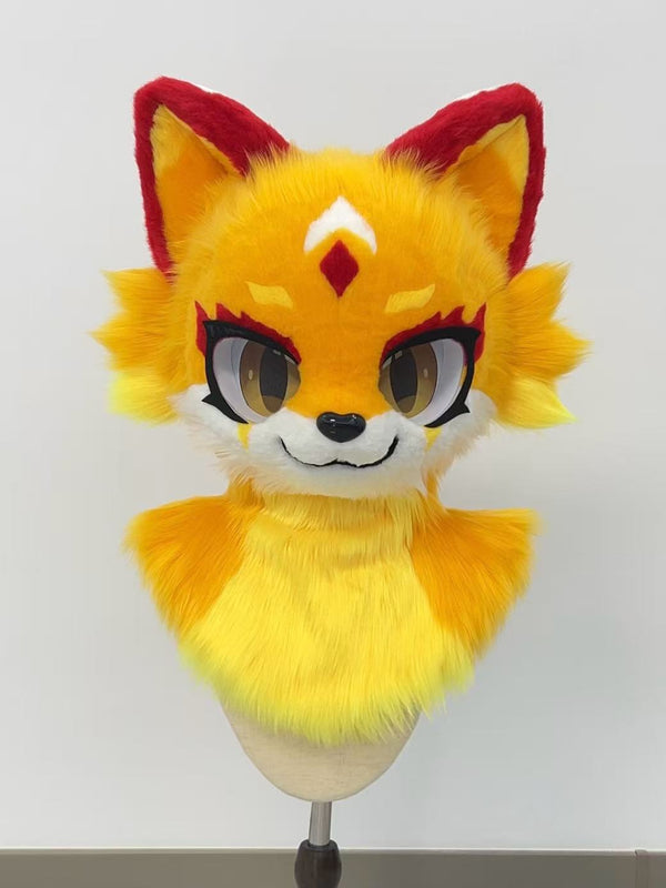 Orange Kitten Kemono Head Fursuit