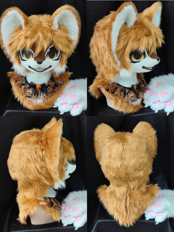 Brown Puppy Kemono Head Fursuit (Gift Handpaws)
