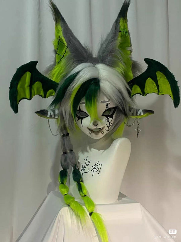 Green Bat Kig Head Fursuit